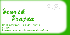 henrik prajda business card